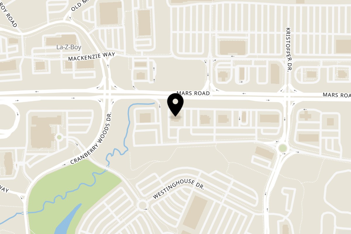 Map showing the location of Patron Mexican Grill Cranberry Twp on 1724 PA-228 in Cranberry Twp